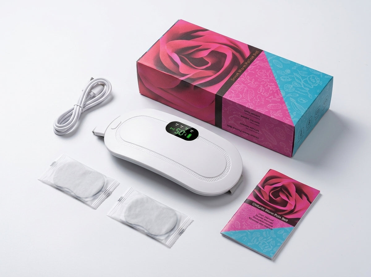 Cinturón Masajeador Térmico Para Cólicos Menstruales how_bg