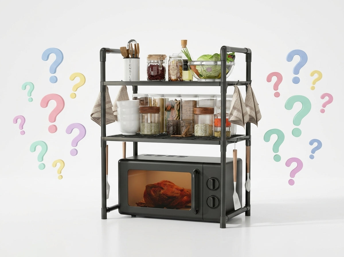 Estante Organizador de Microondas 2 Niveles faq_img